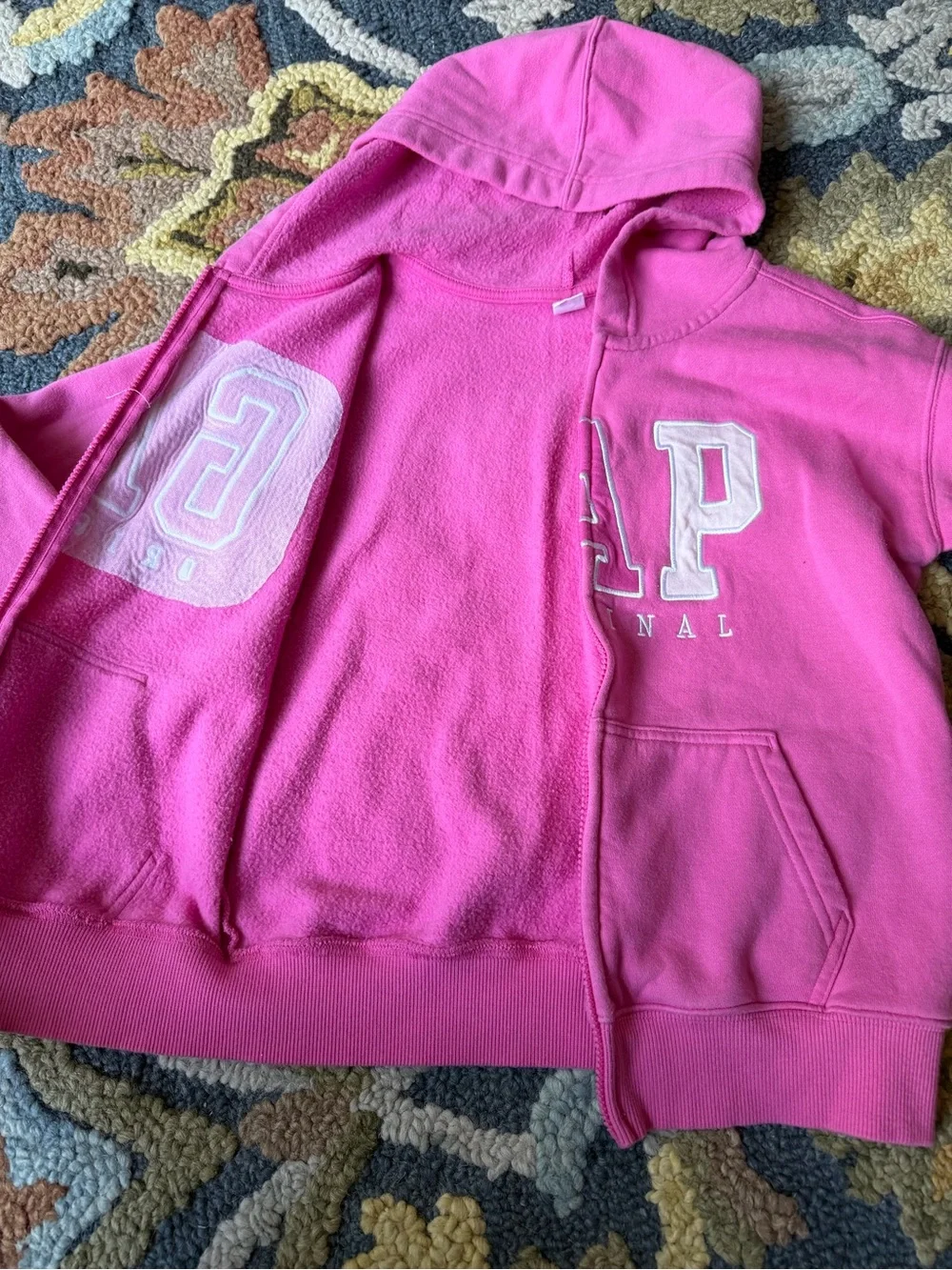 GAP Hot Pink Full-Zip Hoodie with Logo